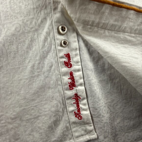 Robert Graham Geometric Medium White Mens Long Sleeve Button Up Bold Shirt Adult - Picture 8 of 14
